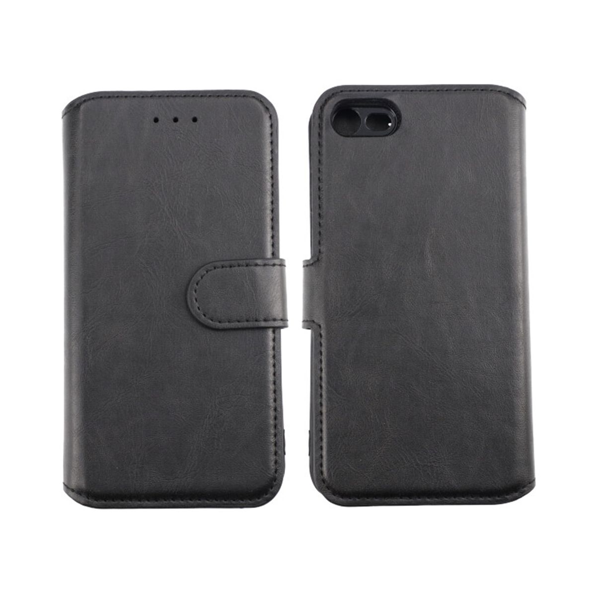 RV iPhone 7/8/SE 2020 FliP Magnetic FliP Stand TPU+PC Leather Case Black