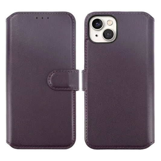 iPhone 15 Plus Plånboksfodral Läder Rvelon - Lila