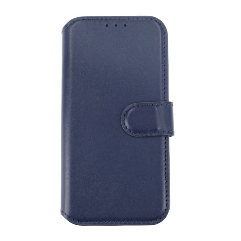 iPhone 15 Pro Plånboksfodral Läder Rvelon - Blå