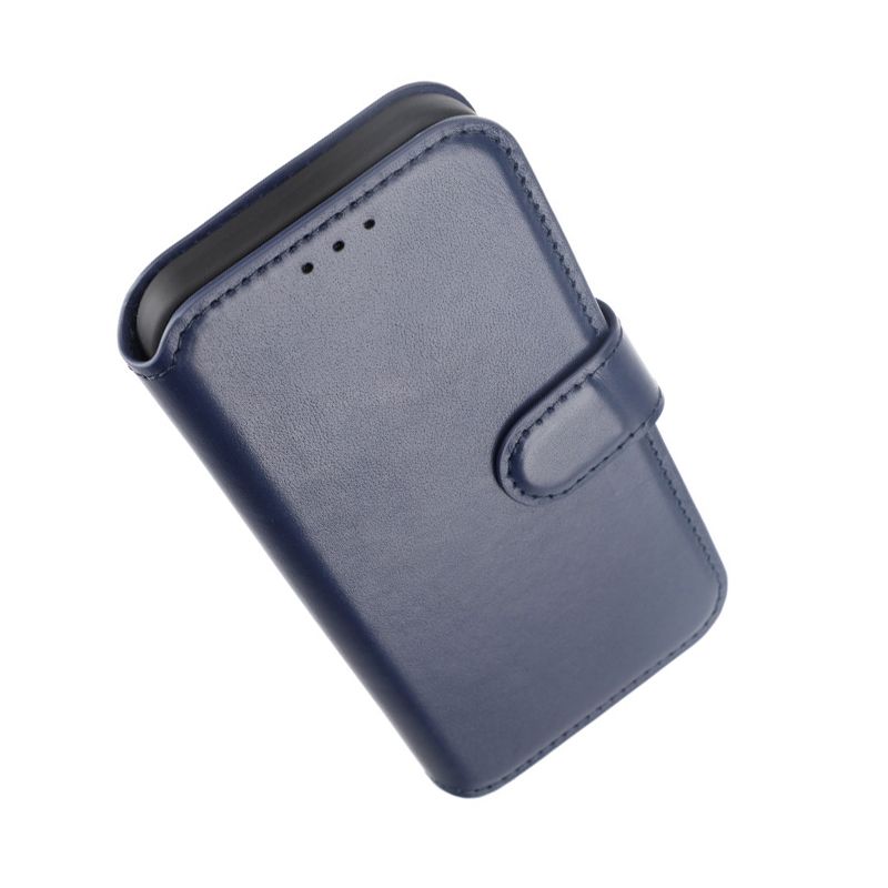 iPhone 15 Pro Plånboksfodral Läder Rvelon - Blå
