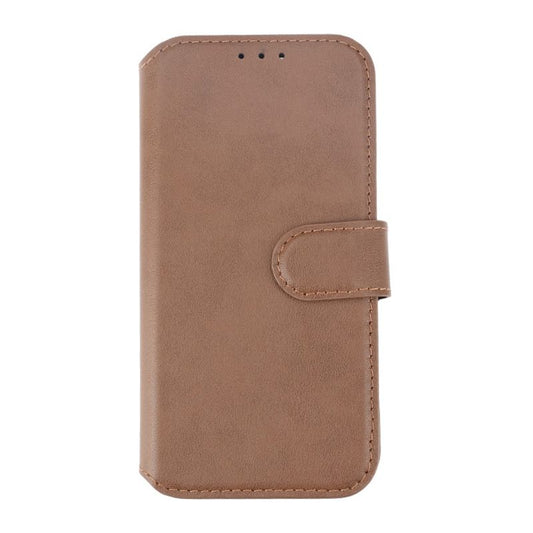 iPhone 15 Pro Plånboksfodral Läder Rvelon - Brun