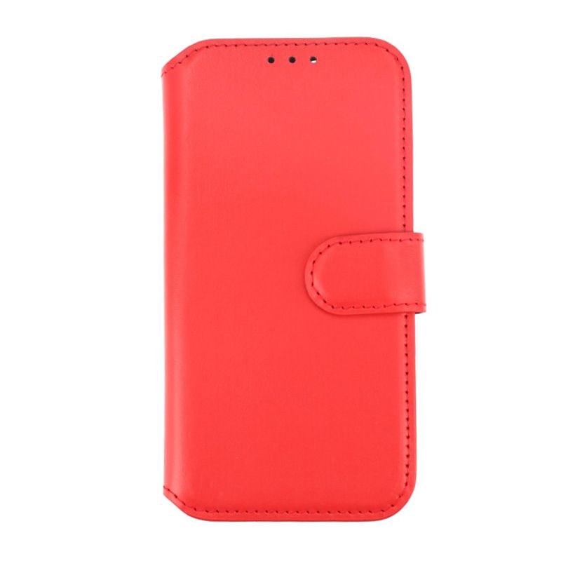 iPhone 15 Plånboksfodral Läder Rvelon - Röd
