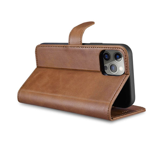 iPhone 11 Pro Wallet Case Leather Rvelon - Brown