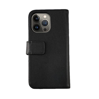 RV Genuine leather Wallet For iPhone 12/12 Pro Midnight Black