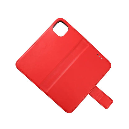 iPhone 12 Mini Plånboksfodral Läder Rvelon - Röd