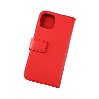 iPhone 12 Mini Plånboksfodral Läder Rvelon - Röd