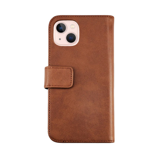 RV Leather Wallet Case iPhone 13 Mini Brown