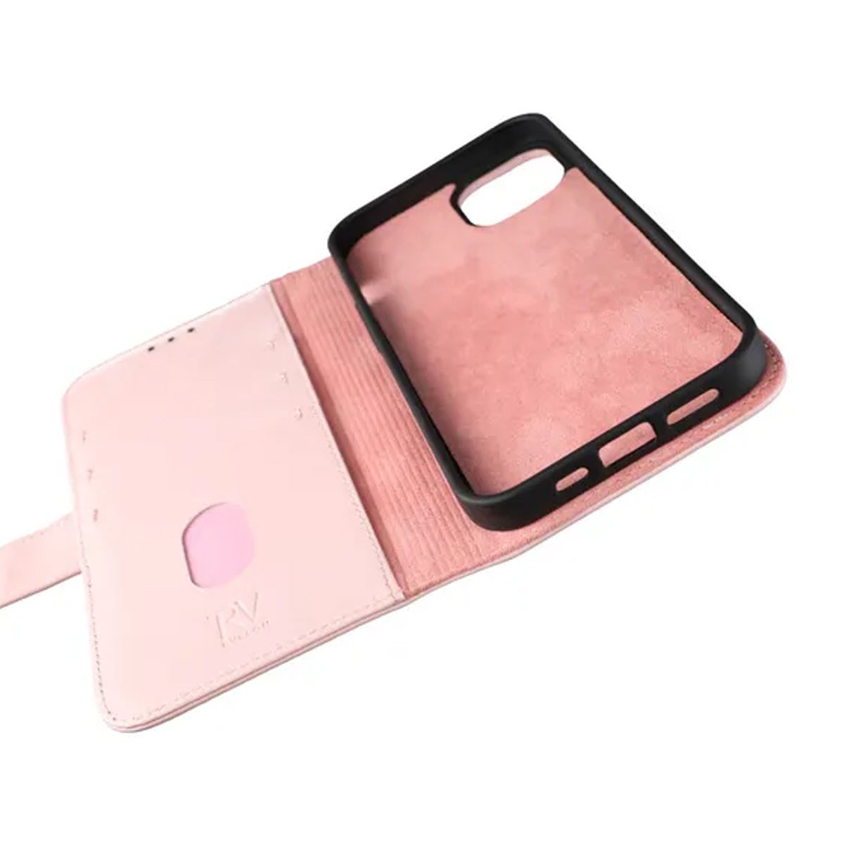 iPhone 13 Pro Max Plånboksfodral Läder Rvelon - Rosa