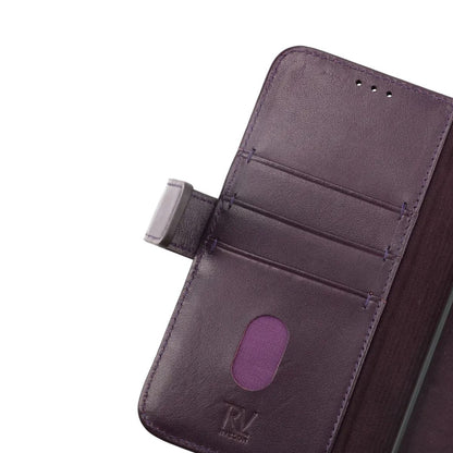 iPhone 14 Plånboksfodral Läder Rvelon - Lila