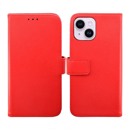 iPhone 14 Wallet Case Leather Rvelon Red