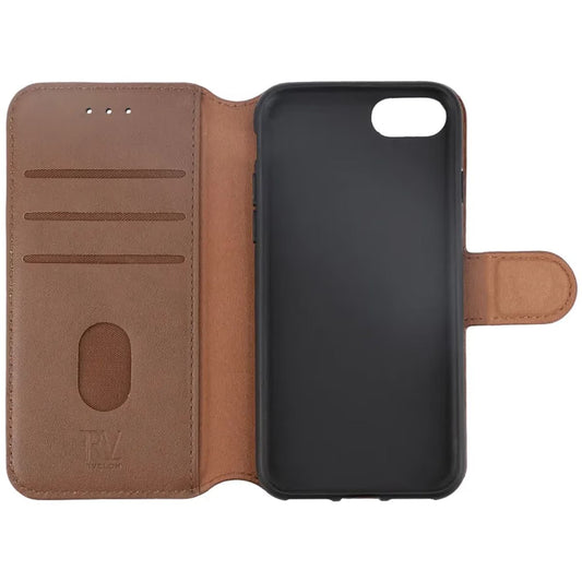 RV Leather Wallet Case - iPhone 7/8/SE 2020 - Brown