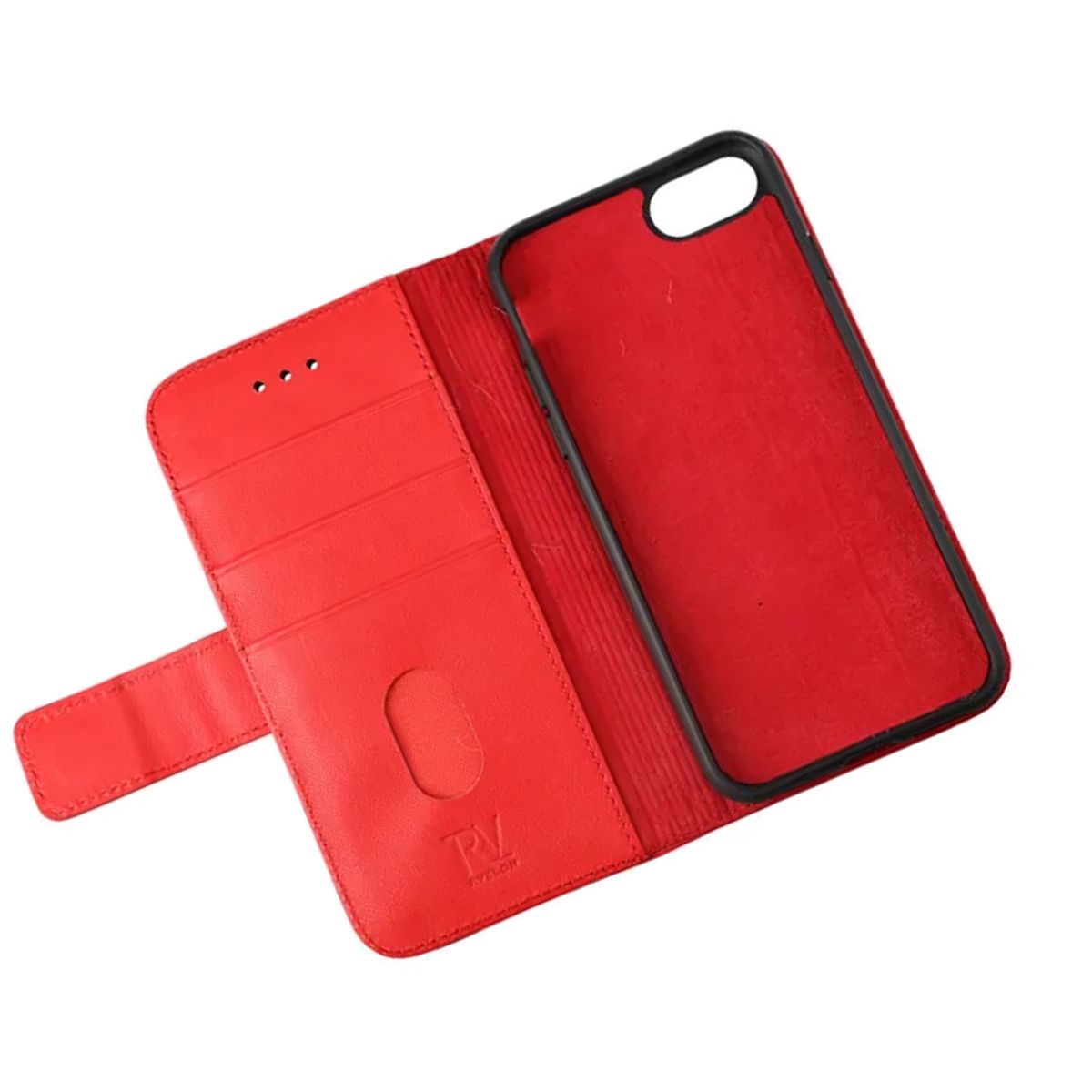 RV Genuine leather Wallet For iPhone 7/8/SE 2020 Red