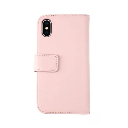 iPhone X/XS Plånboksfodral Läder Rvelon - Rosa