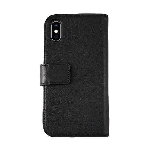 iPhone X/XS Plånboksfodral Läder Rvelon - Svart