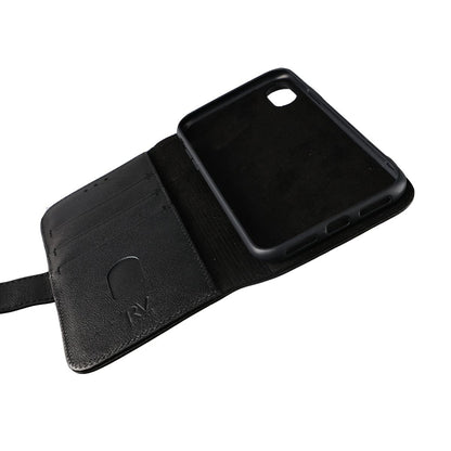 iPhone X/XS Plånboksfodral Läder Rvelon - Svart
