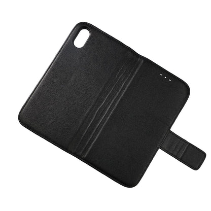 iPhone X/XS Plånboksfodral Läder Rvelon - Svart