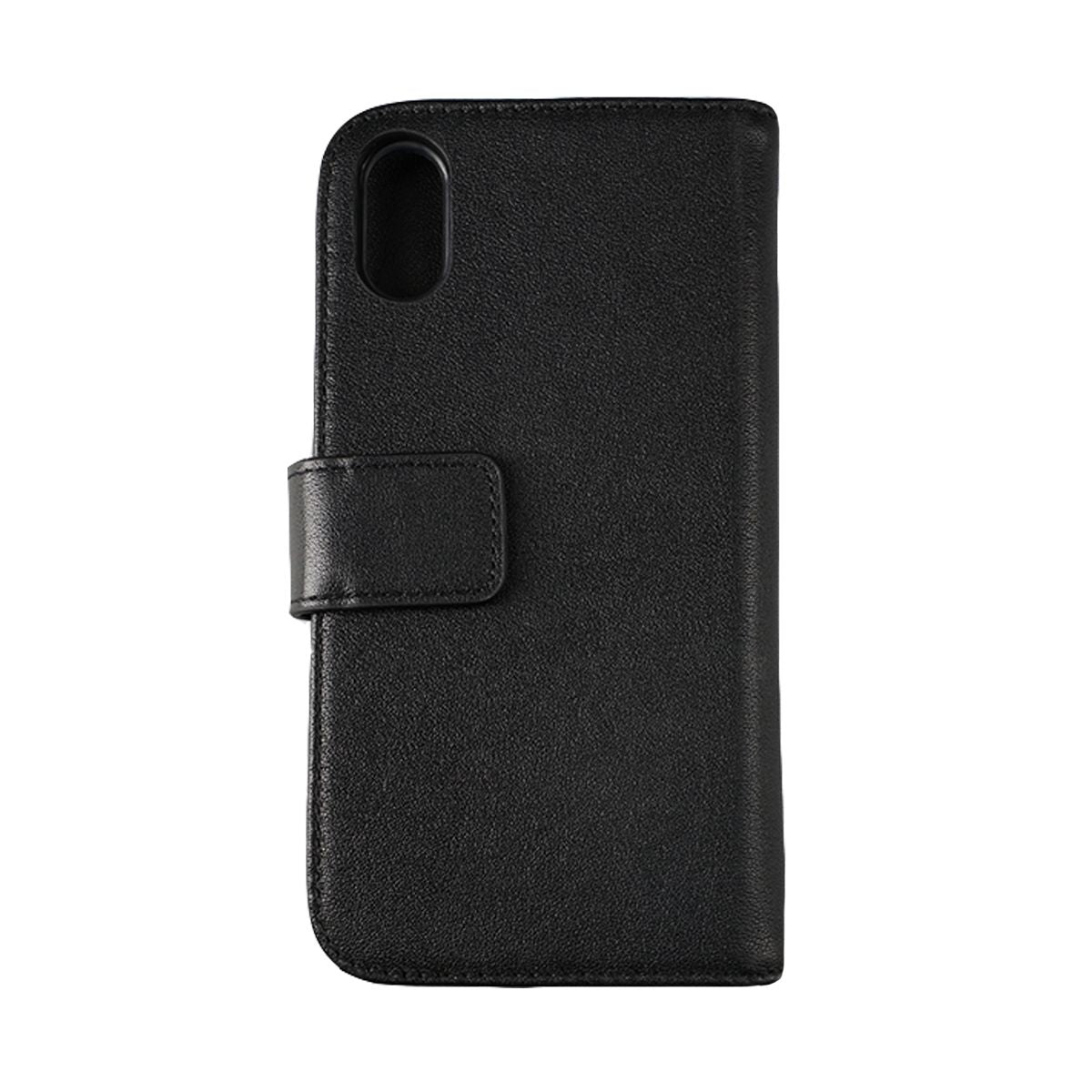 iPhone X/XS Plånboksfodral Läder Rvelon - Svart