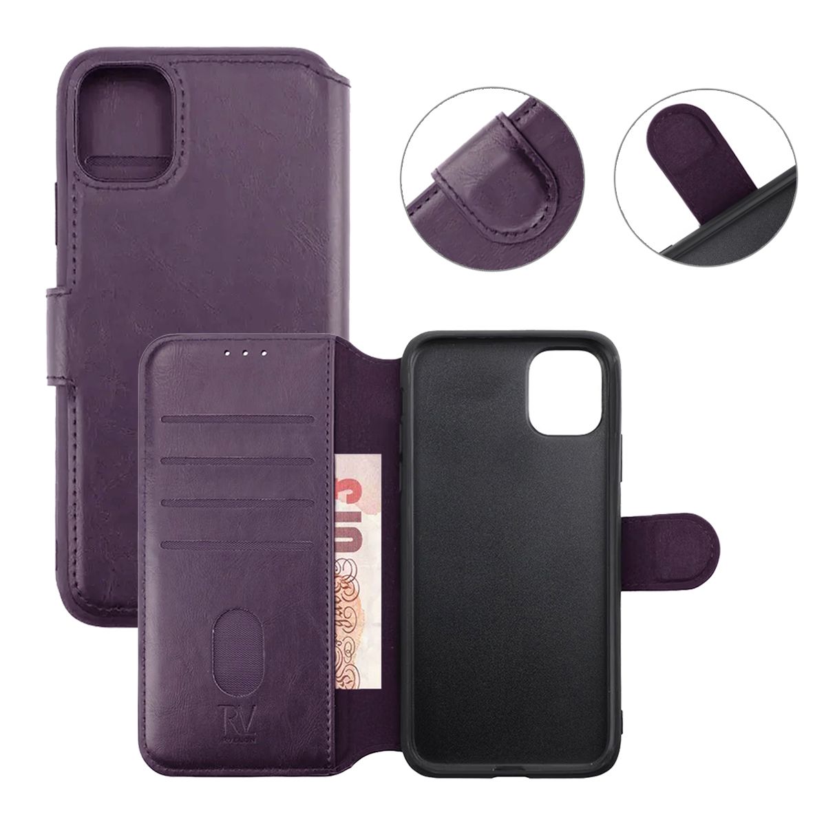 RV Wallet Case Extra Card - iPhone 11 - Dark Cherry
