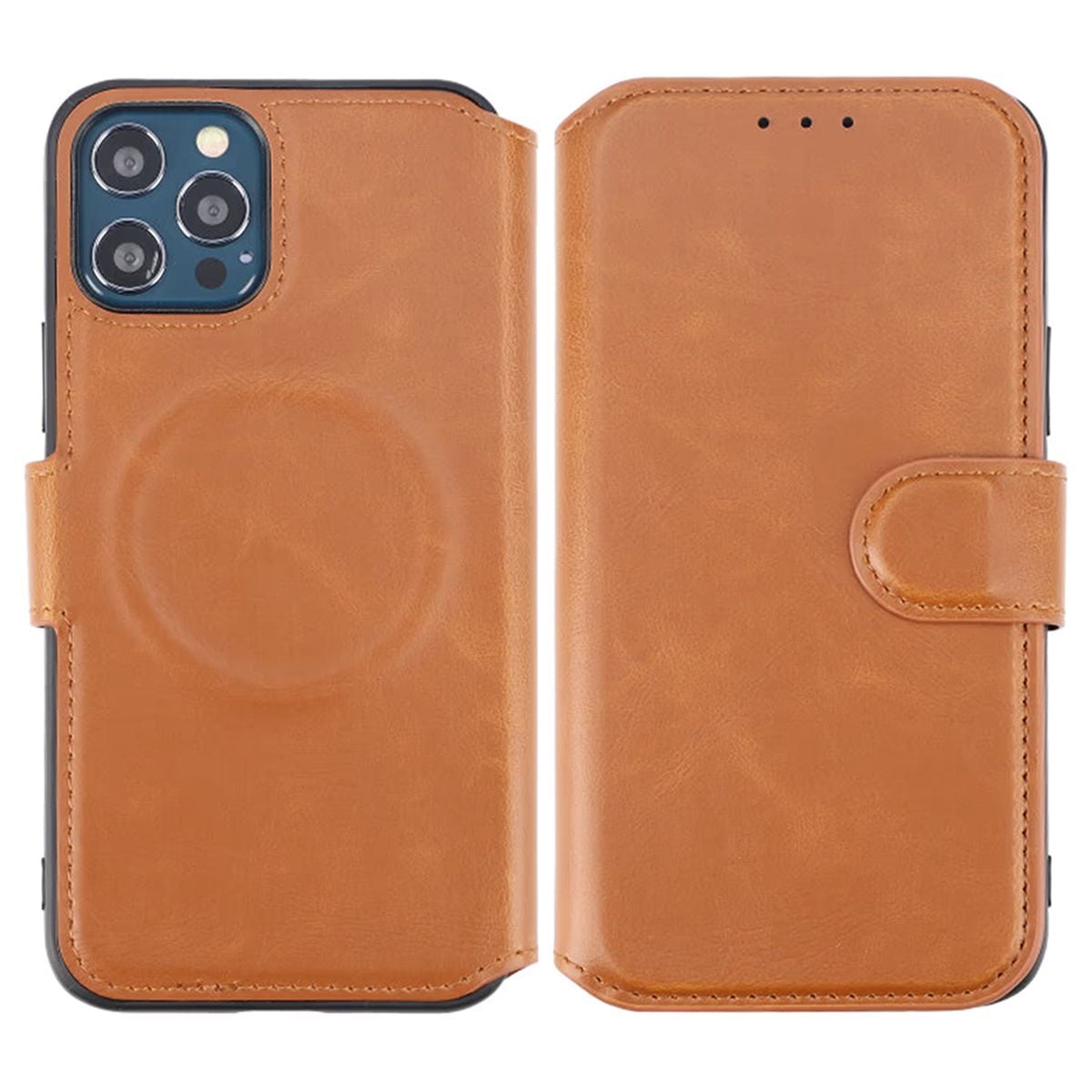 RV Wallet Case Extra Card -iPhone 12/12 Pro- Golden Brown