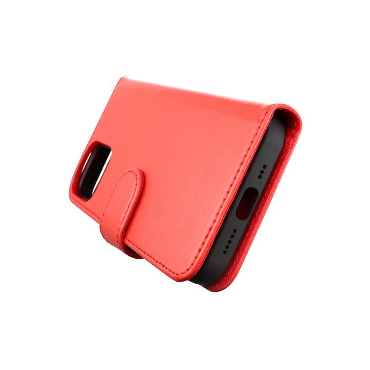 RV iPhone 12/12Pro Magnetic Flip Stand TPU+PC Leather Case Red