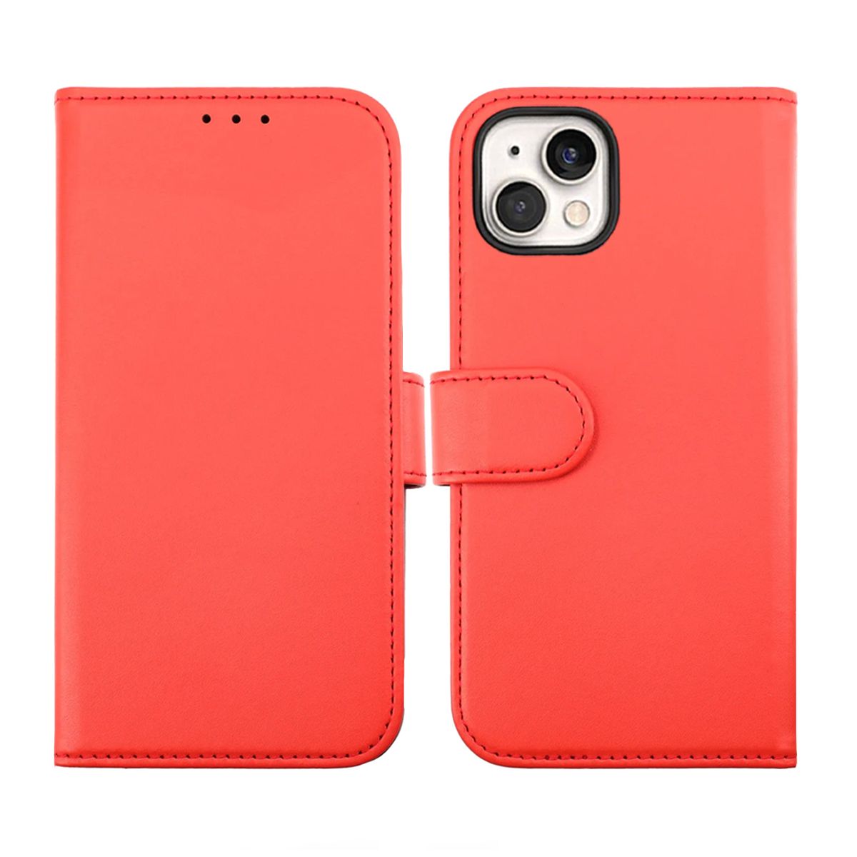 iPhone 14 Plus Plånboksfodral Magnet Rvelon - Röd