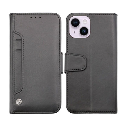 iPhone 14 Plus Plånboksfodral Extra Kortfack Rvelon - Svart