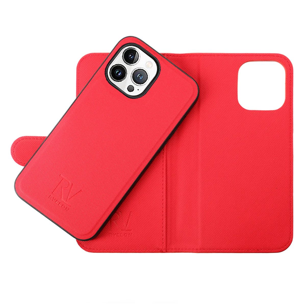 iPhone 14 Pro Wallet Case Magnet Rvelon - Red