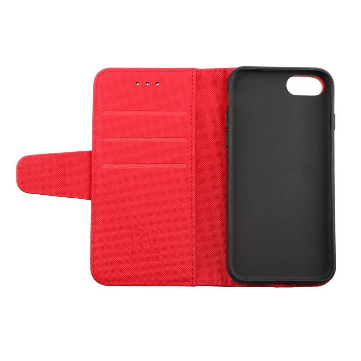 RV iPhone 7/8/SE 2020 Flip Stand TPU Leather Wallet Case Red