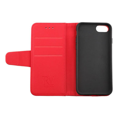 RV iPhone 7/8/SE 2020 Flip Stand TPU Leather Wallet Case Red