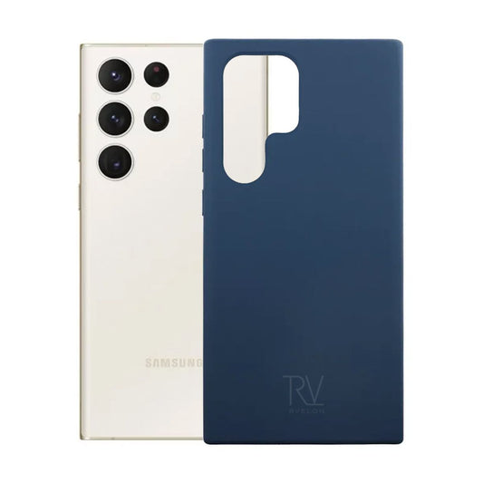 RV Liquid Silicone Case For Galaxy S23 Ultra Blue