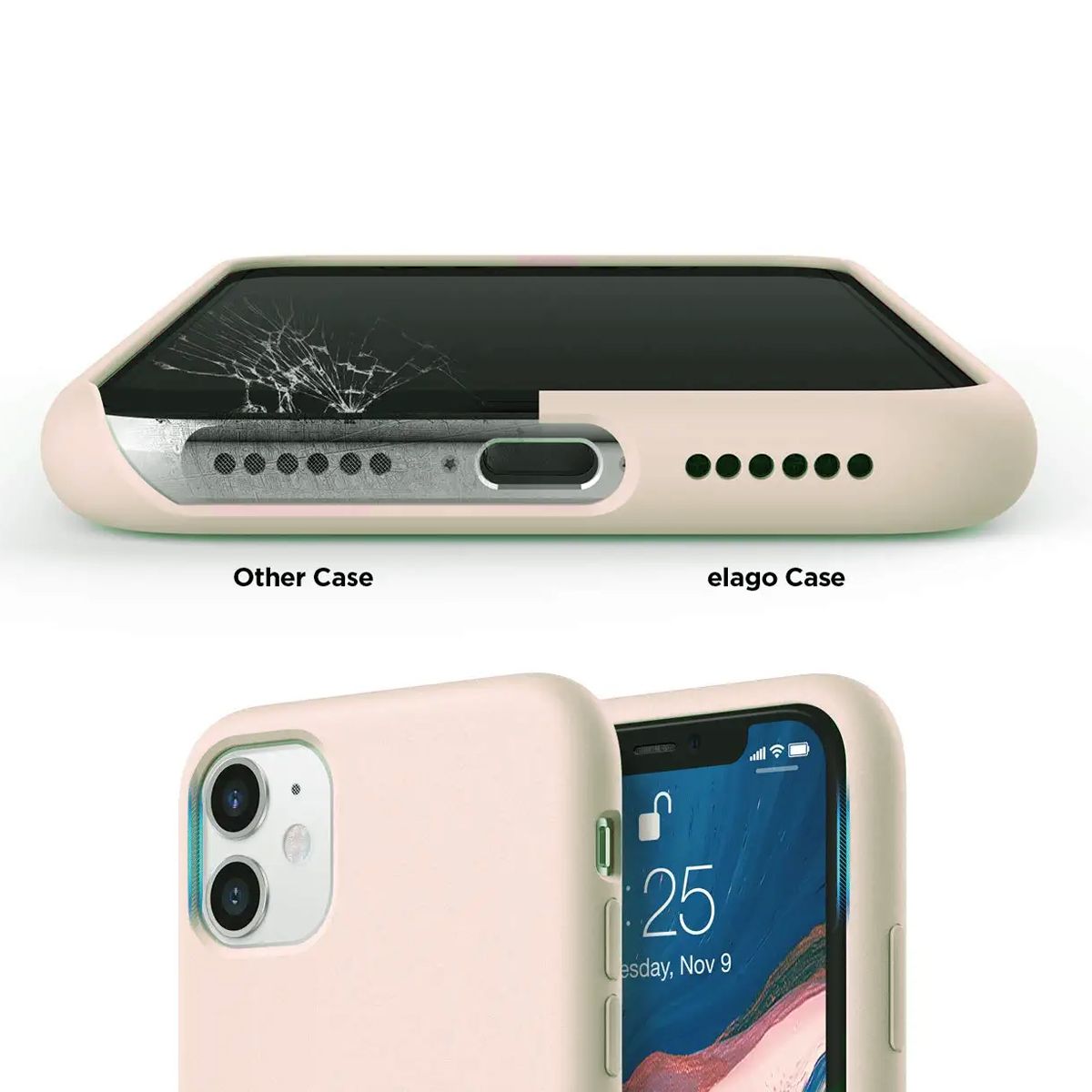iPhone 11 Case - Silicone Rvelon Beige