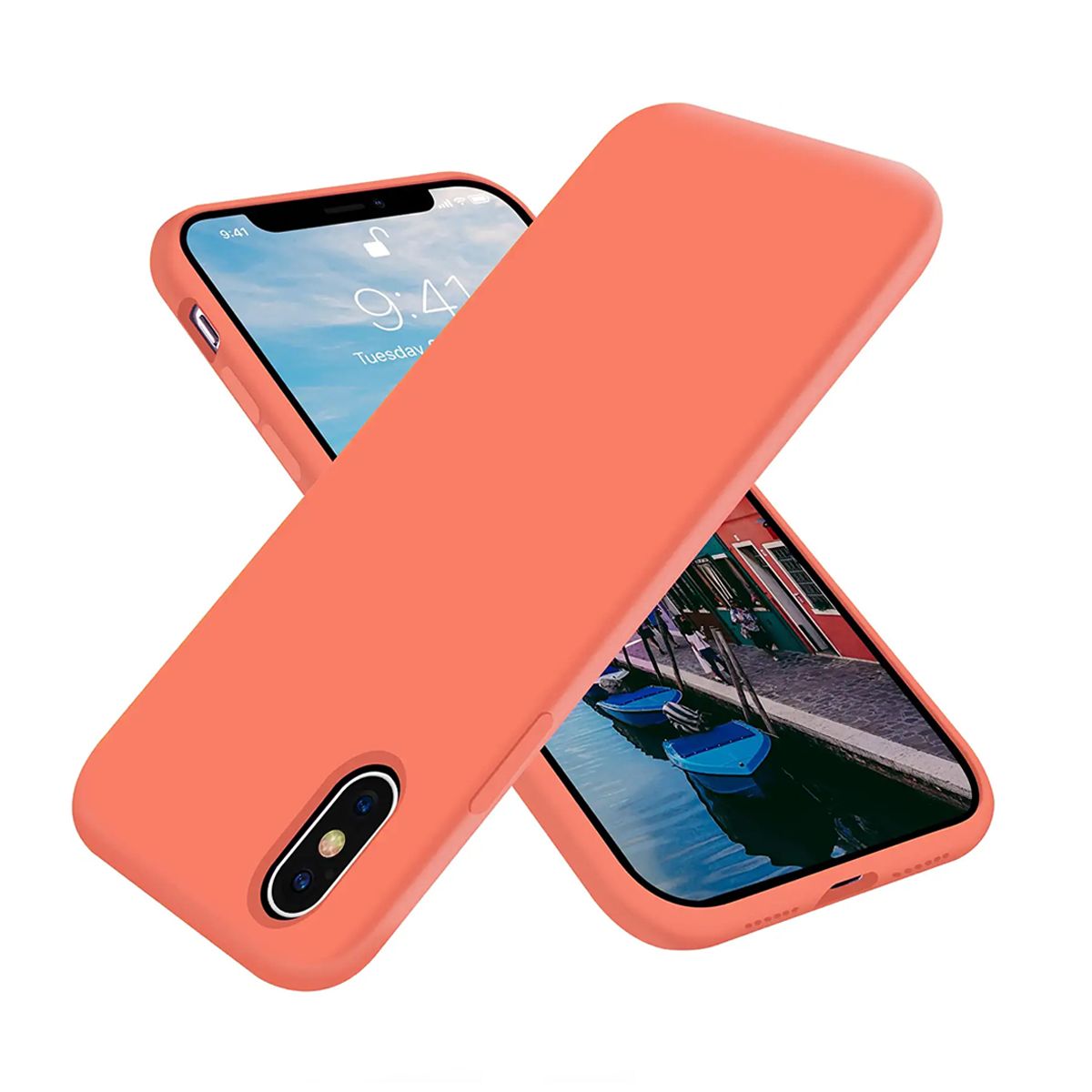 iPhone X/XS Silikonskal Rvelon - Rosa