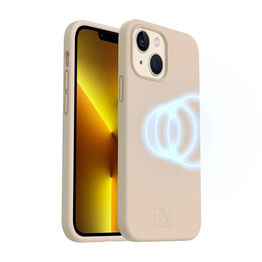 iPhone 14 Plus Silikonskal Rvelon MagSafe - Beige