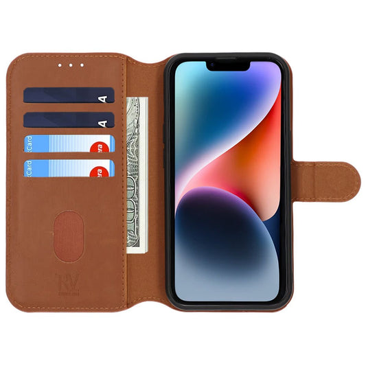RV Magnetic Wallet Case -iPhone 13 /14- Golden Brown