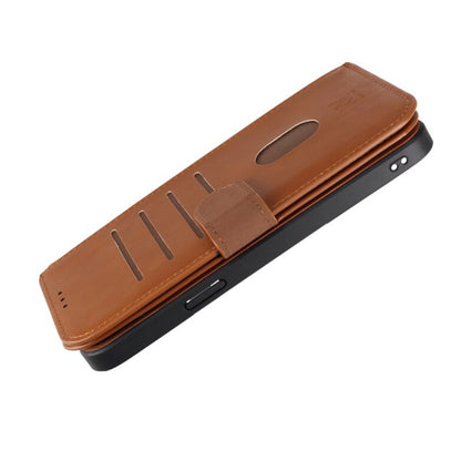 iPhone 15 Plus Plånboksfodral Magnet Rvelon - Brun