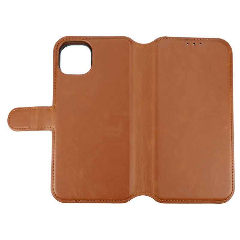iPhone 15 Plus Plånboksfodral Magnet Rvelon - Brun