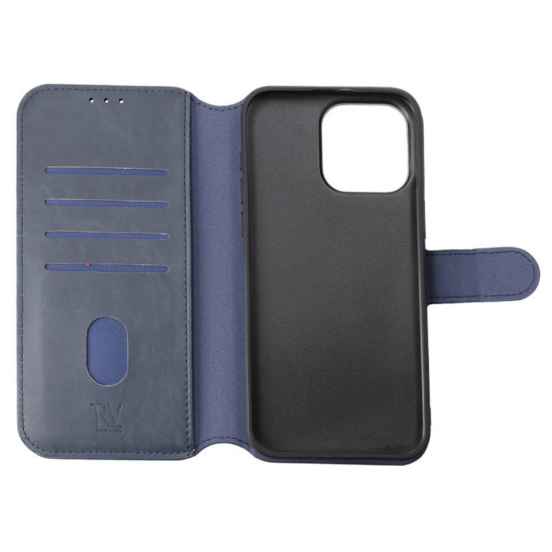 iPhone 15 Pro Max Plånboksfodral Magnet Rvelon - Blå