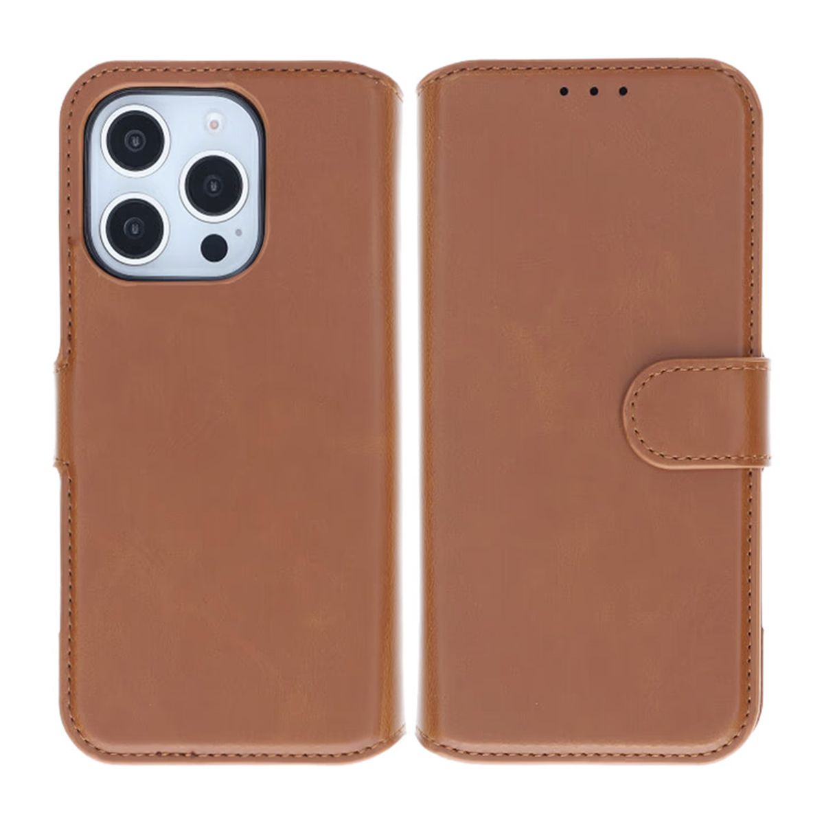 RV Magnetic Wallet Case iPhone 16 Pro Brown