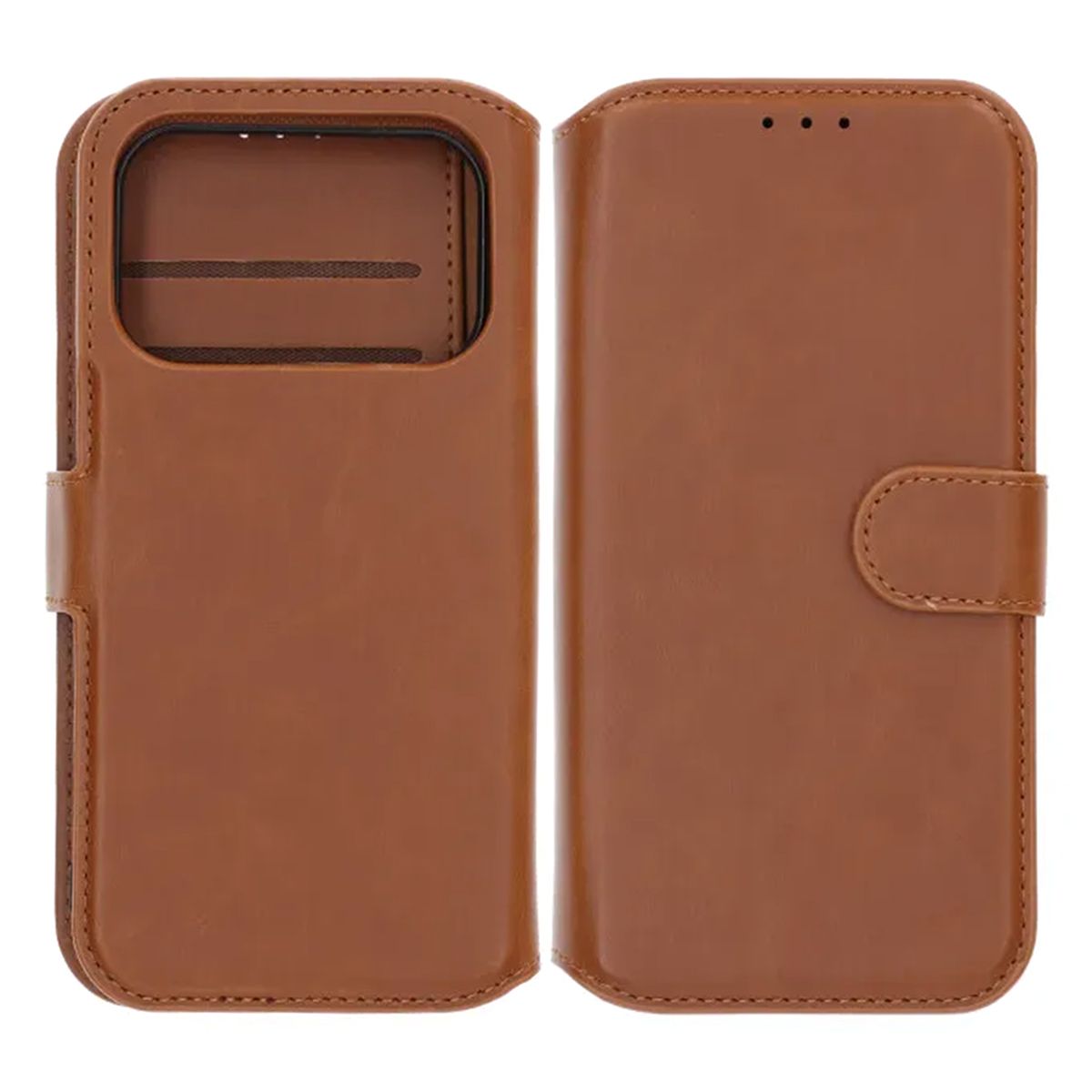RV Magnetic Wallet Case iPhone 17 Pro Brown