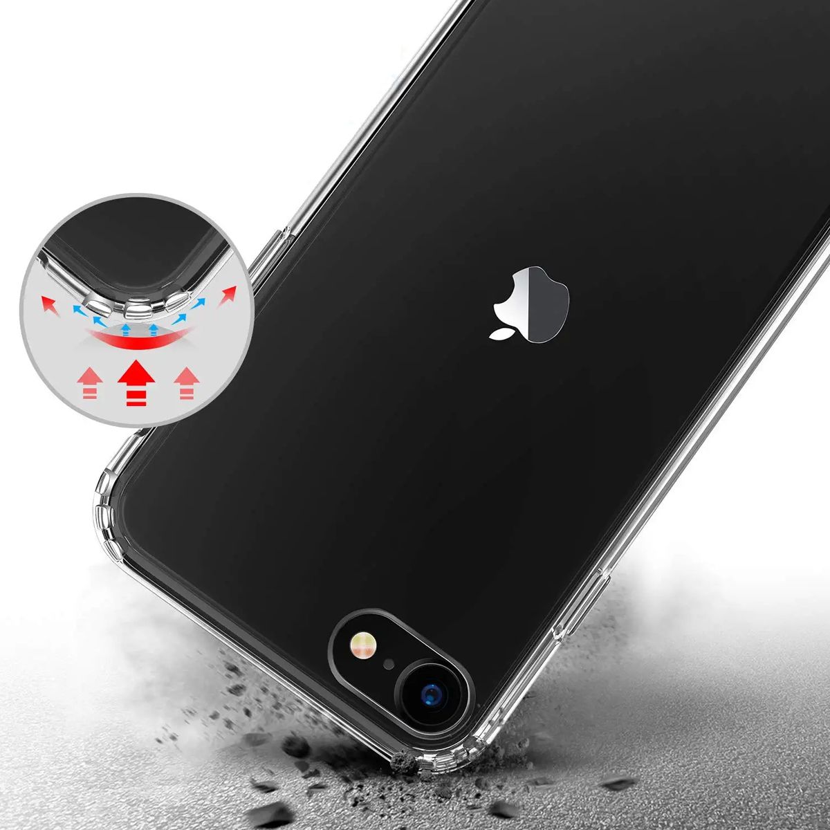RV Shockproof bumper Case Transparent for iPhone 7/8/SE2020/2022