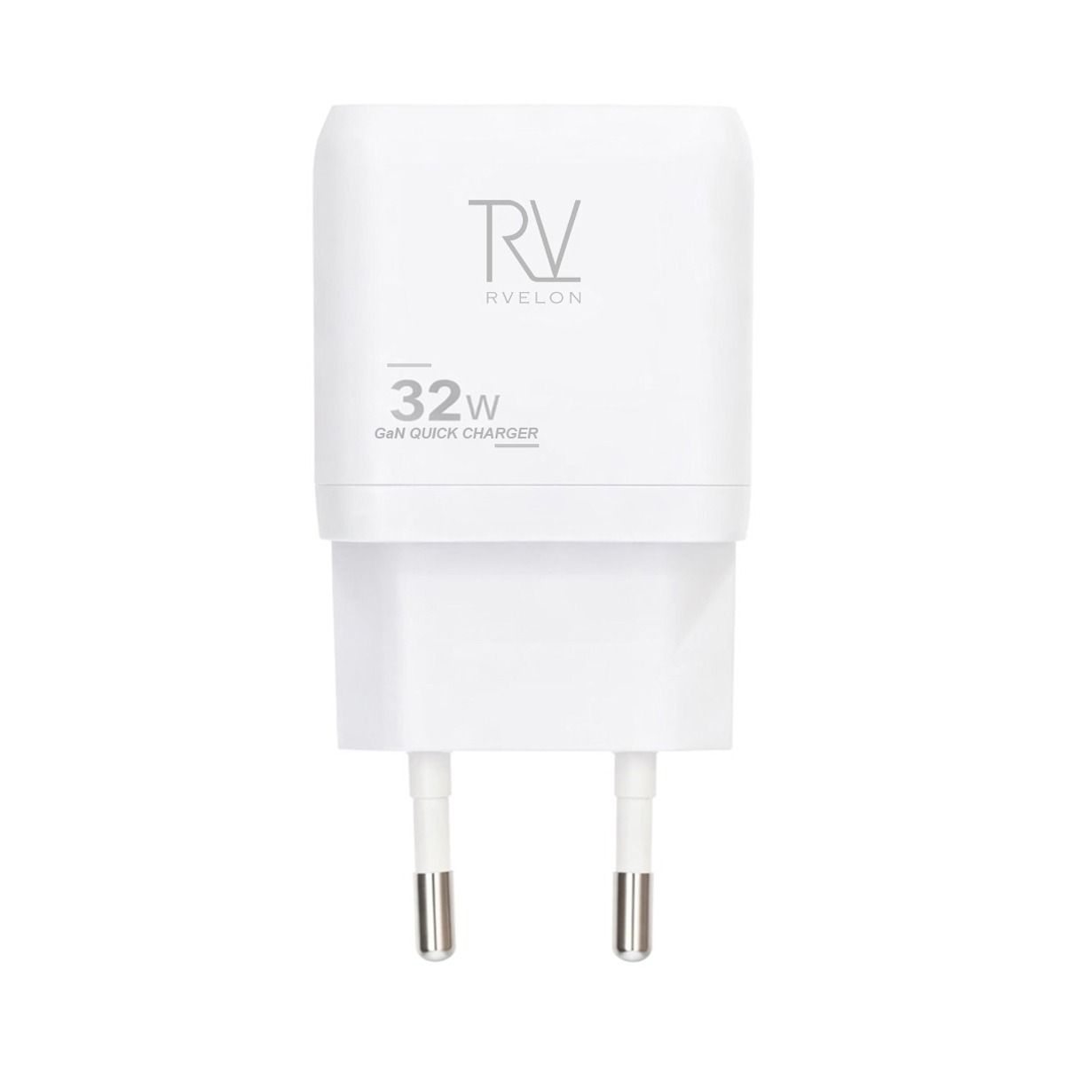 Rvelon Väggladdare USB-C + 2x USB-A 32W GaN - Vit