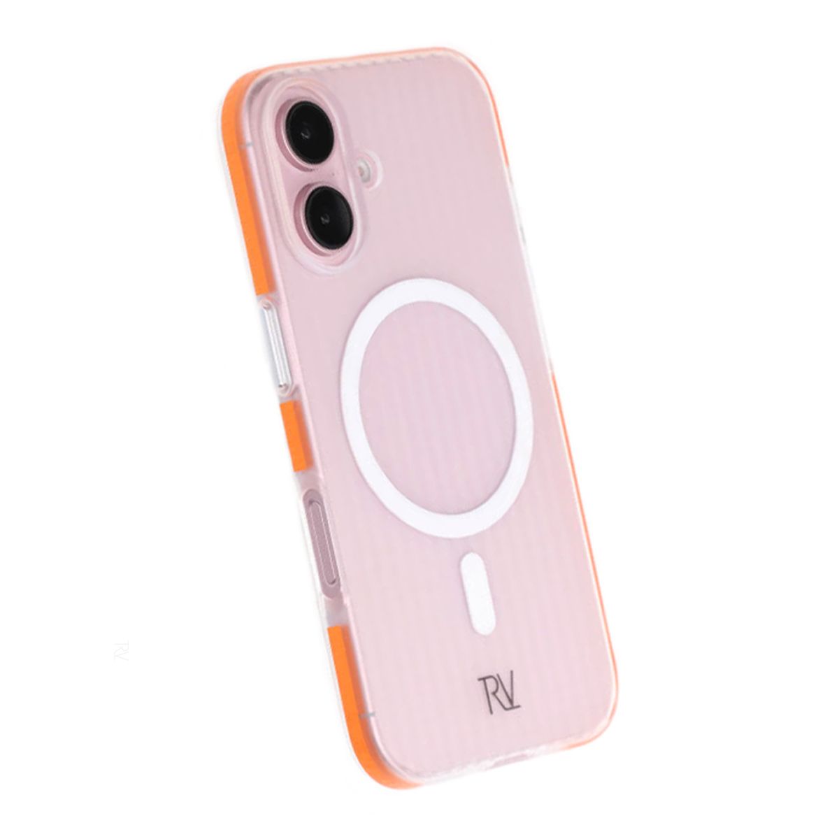 Rvelon Anti-slip corrugated magnetic protective case For iPhone 16 Orange