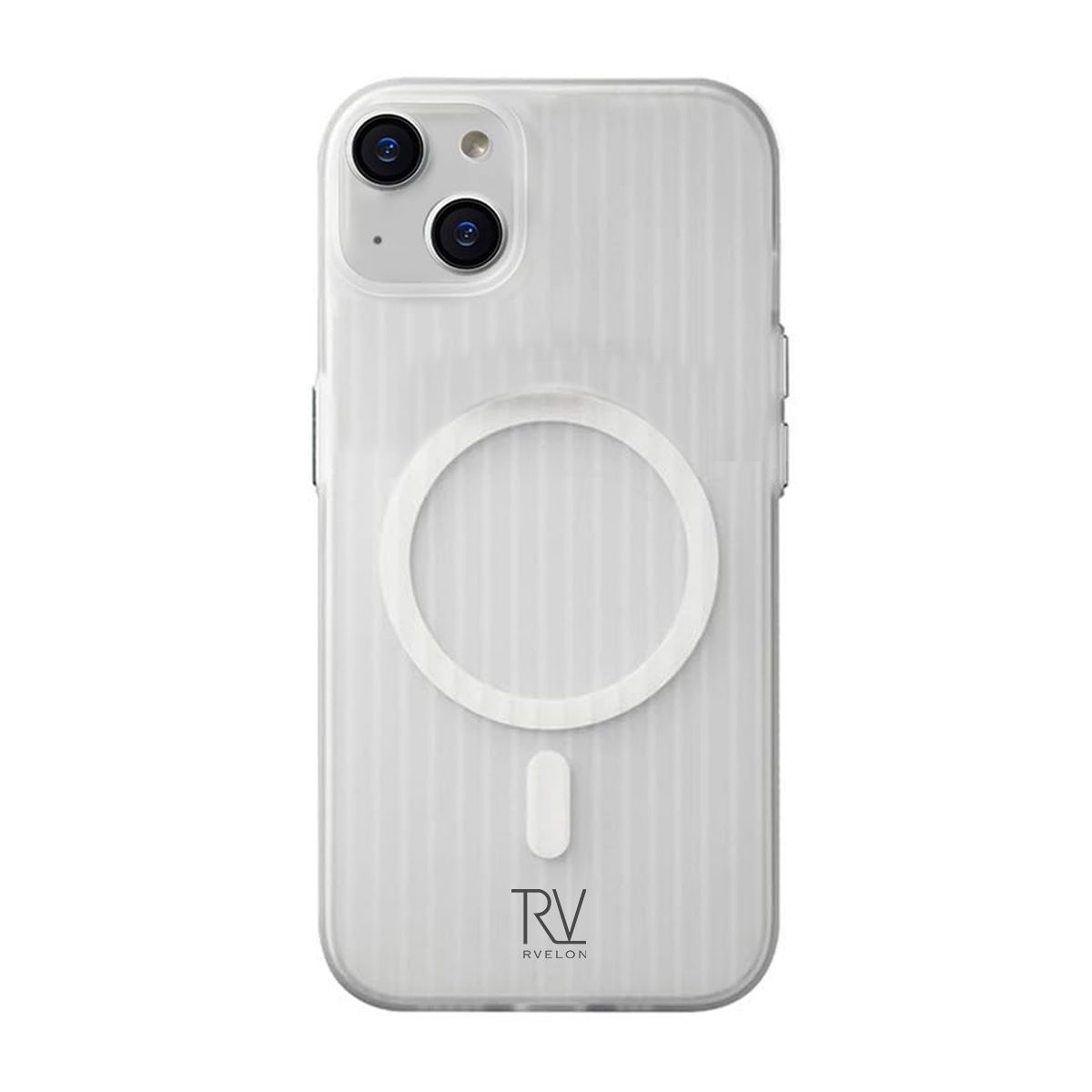iPhone 13/14 Mobilskal Korrugerad med Magsafe Rvelon - Vit