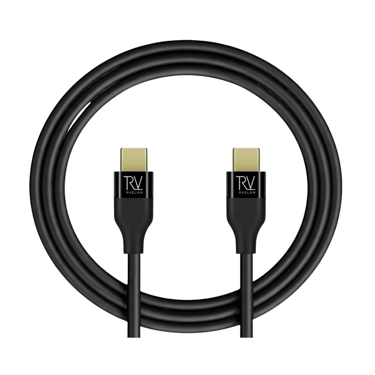 Rvelon USB-C to USB-C Cable 1m Black
