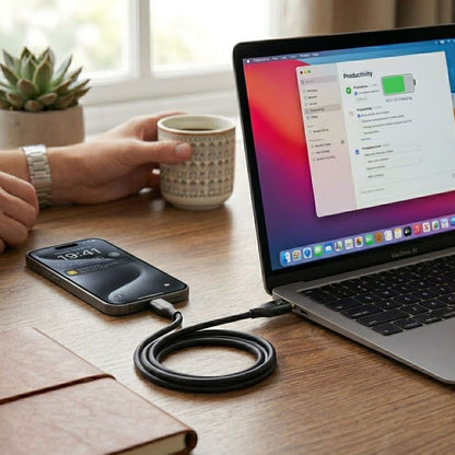 Rvelon USB-C to USB-C Cable 2m Black