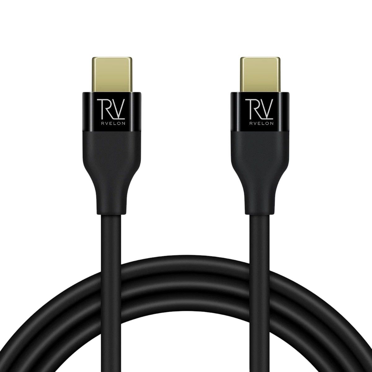 Rvelon USB-C to USB-C Cable 2m Black
