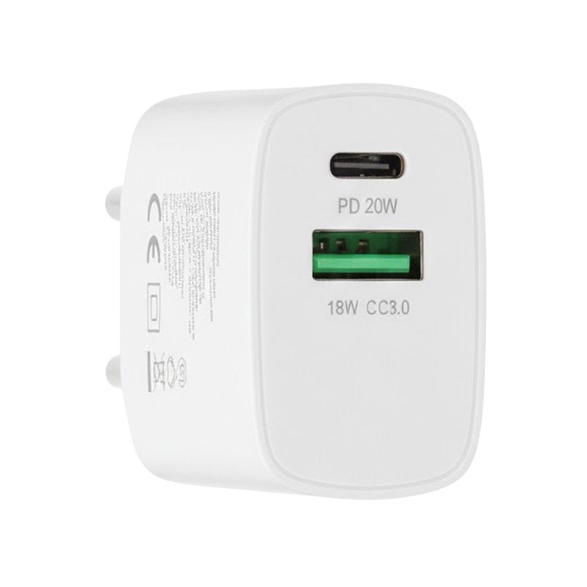 Rvelon Fast Charger Dual USB-A and USB-C 20W 10 pcs pack
