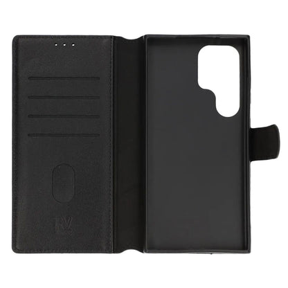 Samsung Galaxy S24 Ultra Plånboksfodral Läder Rvelon - Svart