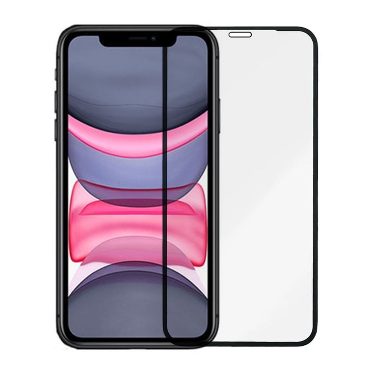 Rvelon Skärmskydd för iPhone XR/11 Härdat Glas 2.5D - miljö