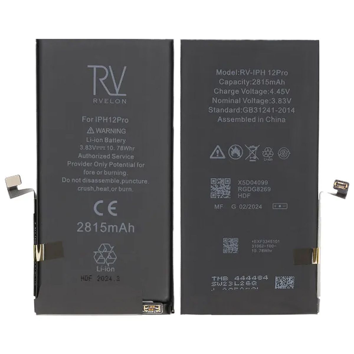 iPhone 12 Pro Battery 2815mAh No Programming, 100% Health